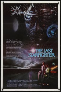4s593 LAST STARFIGHTER 1sh 1984 Catherine Mary Stewart & Lance Guest as video game pilot!