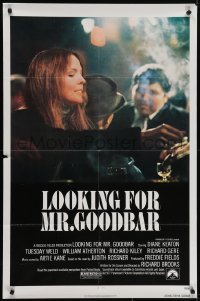 4s620 LOOKING FOR MR. GOODBAR 1sh 1977 close up of Diane Keaton, directed by Richard Brooks!