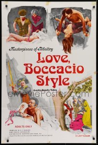 4s627 LOVE BOCCACIO STYLE 1sh 1971 art of masterpieces of ribaldry, lusty, bawdy tales!