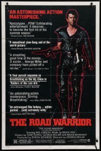 4s638 MAD MAX 2: THE ROAD WARRIOR style B 1sh 1982 George Miller, Mel Gibson returns as Mad Max!
