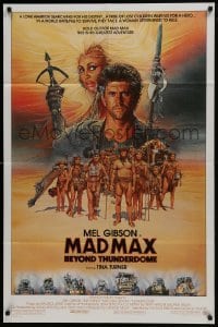 4s137 MAD MAX BEYOND THUNDERDOME int'l 1sh 1985 art of Mel Gibson & Tina Turner by Richard Amsel!