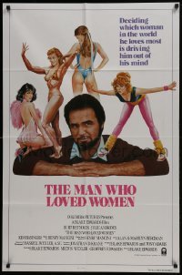 4s138 MAN WHO LOVED WOMEN int'l 1sh 1983 Burt Reynolds, Julie Andrews, Basinger, art of sexy women!