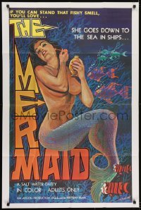 4s657 MERMAID 1sh 1973 incredible Ekaleri art of sexy mermaid perfuming herself underwater!