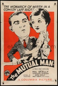 4s677 MUTUAL MAN 1sh 1933 Hal Skeely, Wynters, monarch of mirth in a comedy laff riot, super rare!