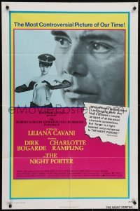 4s696 NIGHT PORTER 1sh 1974 Il Portiere di notte, Bogarde, topless Charlotte Rampling in Nazi hat!