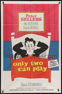 4s717 ONLY TWO CAN PLAY 1sh 1962 wacky art of Peter Sellers, Mai Zetterling, Virginia Maskell!