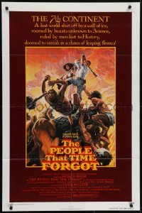 4s735 PEOPLE THAT TIME FORGOT 1sh 1977 Edgar Rice Burroughs, a lost continent shut off by ice!