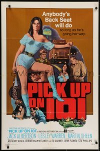 4s741 PICK UP ON 101 1sh 1972 sexy Lesley Ann Warren knows where she wants to go!