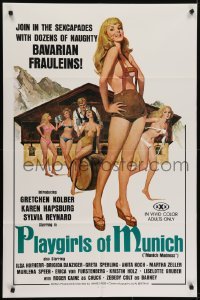 4s747 PLAYGIRLS OF MUNICH 1sh 1977 join the sexcapades with dozens of naughty Bavarian frauleins!