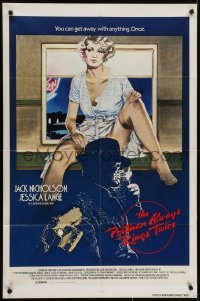 4s155 POSTMAN ALWAYS RINGS TWICE int'l 1sh 1981 Jack Nicholson, far sexier art of Jessica Lange!