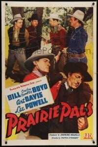 4s754 PRAIRIE PALS 1sh 1942 cowboys Bill Cowboy Rambler Boyd, Art Davis & Lee Powell!