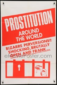 4s764 PROSTITUTION AROUND THE WORLD 1sh 1970s bizarre perversions, shocking, brutally open!