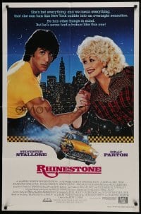 4s159 RHINESTONE int'l 1sh 1984 Sylvester Stallone arm wrestles Dolly Parton, Alvin art of taxi cab!