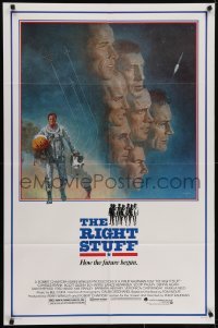 4s791 RIGHT STUFF 1sh 1983 great Tom Jung montage art of the first NASA astronauts!
