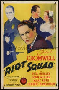 4s794 RIOT SQUAD 1sh 1941 undercover cop Richard Cromwell poses as a crime doctor!