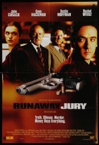 4s163 RUNAWAY JURY style B int'l DS 1sh 2003 John Cusack, Gene Hackman, Dustin Hoffman, Rachel Weisz!
