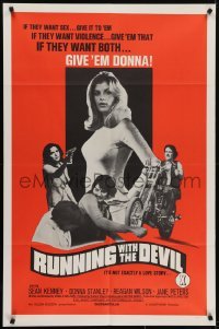 4s813 RUNNING WITH THE DEVIL 1sh 1973 Henri Pachard, it's not exactly a love story!