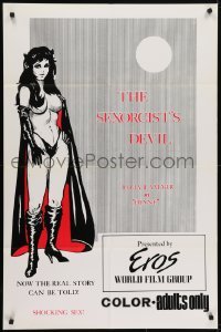 4s831 SEXORCIST'S DEVIL 1sh 1974 Ray Dennis Steckler, artwork of sexy woman in cape!