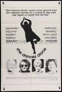 4s835 SHE DANCES ALONE 1sh 1981 Max Von Sydow as Nijinsky, Bud Cort, Patrick Dupond!