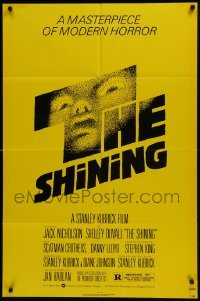 4s838 SHINING NSS style 1sh 1980 Stephen King & Stanley Kubrick, iconic art by Saul Bass!