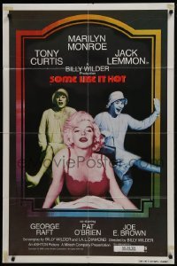 4s173 SOME LIKE IT HOT int'l 1sh R1980 sexy Marilyn Monroe, Tony Curtis & Lemmon in drag!