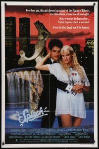 4s865 SPLASH 1sh 1984 Tom Hanks loves mermaid Daryl Hannah in New York City under Twin Towers!