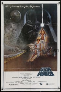 4s176 STAR WARS style A fourth printing 1sh 1977 George Lucas classic epic, art by Tom Jung!