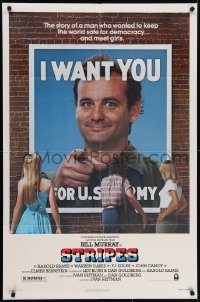 4s883 STRIPES style A 1sh 1981 Ivan Reitman classic military comedy, Bill Murray wants YOU!