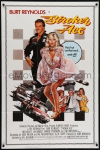 4s884 STROKER ACE 1sh 1983 car racing art of Burt Reynolds & sexy Loni Anderson by Drew Struzan!