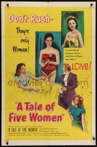 4s901 TALE OF FIVE WOMEN 1sh 1952 sexy Gina Lollobridiga has a screenful of curves!