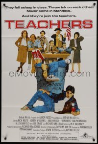 4s179 TEACHERS int'l 1sh 1984 Arthur Hiller, Nick Nolte, Hirsch, Macchio, different artwork!