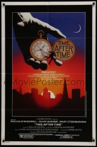 4s185 TIME AFTER TIME int'l 1sh 1979 Malcolm McDowell as H.G. Wells, David Warner as Jack the Ripper!