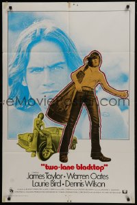 4s190 TWO-LANE BLACKTOP int'l 1sh 1971 James Taylor is the driver, Warren Oates is GTO, Laurie Bird!