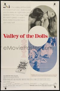 4s945 VALLEY OF THE DOLLS 1sh 1967 sexy Sharon Tate, from Jacqueline Susann's erotic novel!