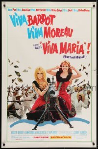 4s953 VIVA MARIA 1sh 1966 Louis Malle, sexiest French babes Brigitte Bardot & Jeanne Moreau!