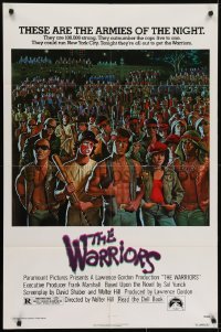 4s962 WARRIORS 1sh 1979 Walter Hill, Jarvis artwork of the armies of the night!