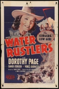 4s965 WATER RUSTLERS 1sh 1939 Dorothy Page as The Singing Cow Girl, David O'Brien