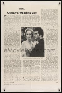 4s966 WEDDING 1sh 1978 Robert Altman, Carol Burnett, Mia Farrow, different!
