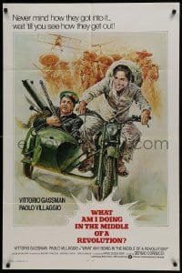 4s197 WHAT AM I DOING IN THE MIDDLE OF A REVOLUTION int'l 1sh 1973 Corbucci, Casaro motorcycle art!