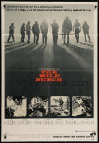 4s982 WILD BUNCH 1sh 1969 Sam Peckinpah cowboy classic, William Holden & Ernest Borgnine