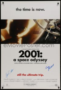 4t019 2001: A SPACE ODYSSEY signed DS 1sh R2000 by BOTH Keir Dullea AND Gary Lockwood, Kubrick!