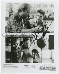 4t385 ADRIAN PASDAR signed 8x10 still 1986 c/u with Klaus Maria Brandaur in Streets of Gold!