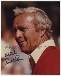 4t725 ARNOLD PALMER signed color 7.75x9.75 REPRO still 1990s portrait of the legendary golfer!