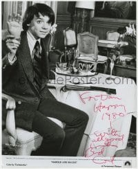 4t417 BUD CORT signed 8.25x10 still 1971 great close up holding fake hand from Harold & Maude!