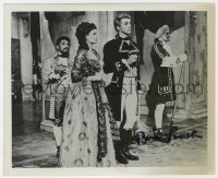 4t419 BURT LANCASTER signed 8.25x10 still 1952 close up with Eva Bartok in The Crimson Pirate!