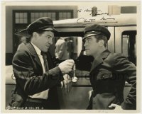 4t428 CHESTER MORRIS signed 8x10 still 1936 c/u with Lionel Stander in They Met in a Taxi!