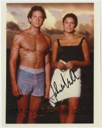 4t766 COCOON signed color 8x10 REPRO still 2000s by BOTH Steve Guttenberg AND Tahnee Welch!
