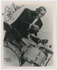 4t680 COZY COLE signed 8x10 publicity still 1980s portrait of the African American jazz drummer!
