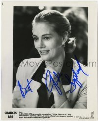 4t433 CYBILL SHEPHERD signed 8x10 still 1989 close up in a scene from Chances Are!