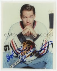 4t770 D.B. SWEENEY signed color 8x10 REPRO still 2000s in Chicago Blackhawks hockey jersey!